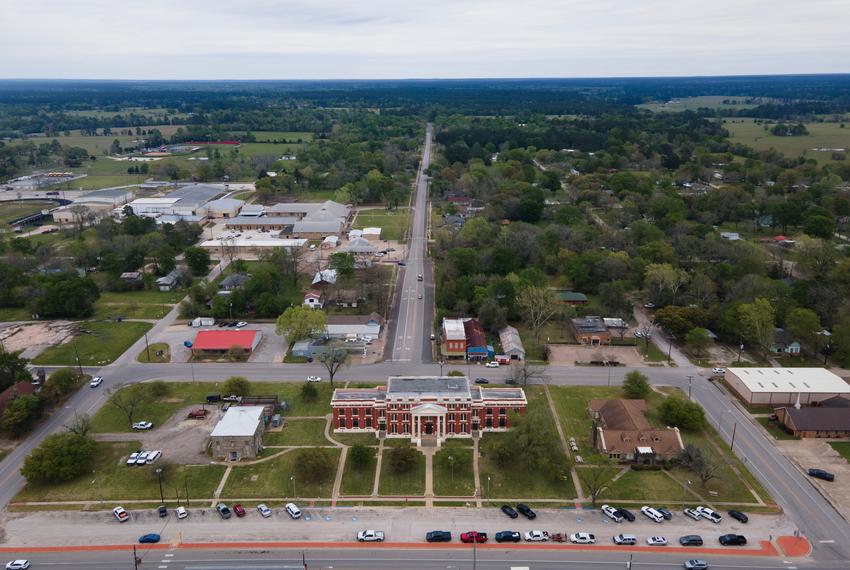 An aerial view of Groveton March 20, 2023, in Groveton, Texas.