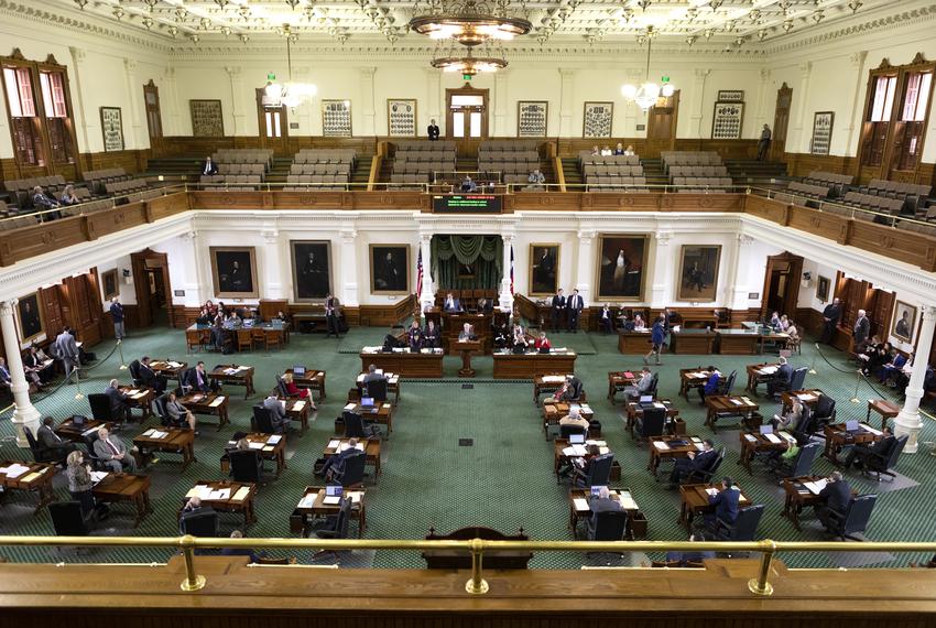 The state Senate floor in Austin on Mar. 4, 2019.