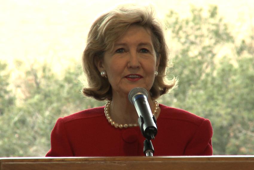U.S. Sen. Kay Bailey Hutchison, R-Texas, appearing at the LBJ Presidential Library and Museum in Austin.