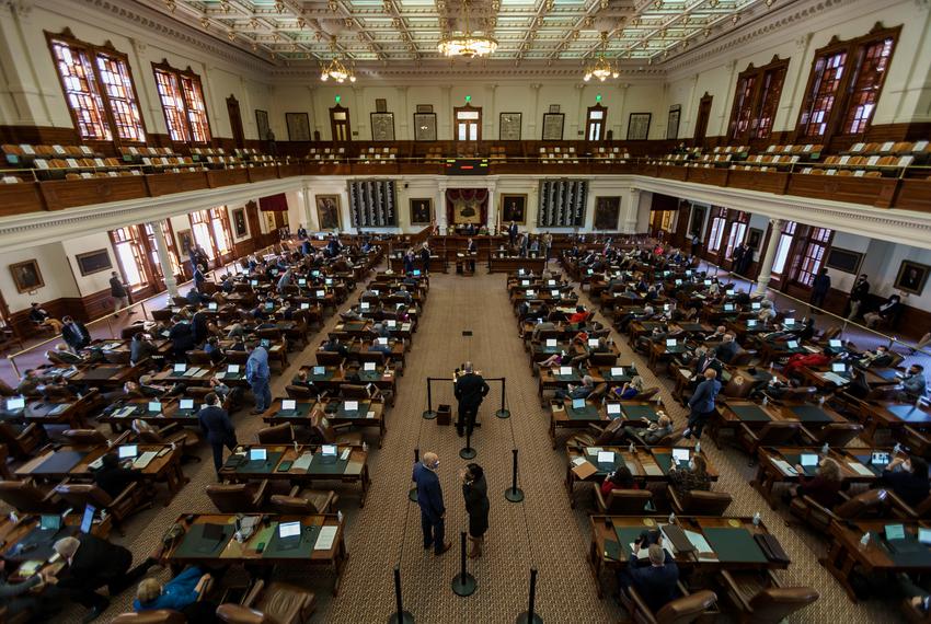 The Texas House of Representatives on Jan. 13, 2021.