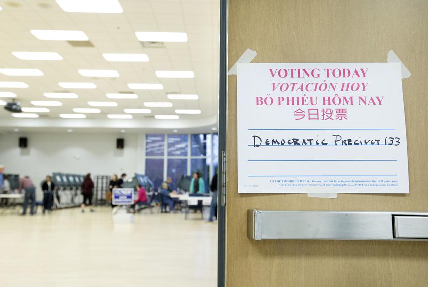 Democratic primary voting in the West University area in Houston on Mar. 6, 2018. 