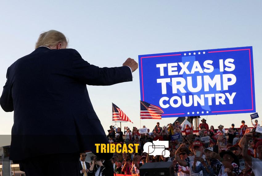 Former U.S. President Donald Trump attends his first campaign rally after announcing his candidacy for president in the 2024 election at an event in Waco, on March 25, 2023.