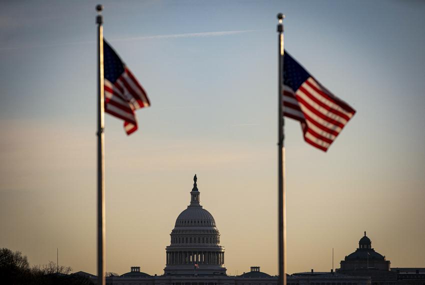 The U.S. Capitol during sunrise in Washington, D.C., on Dec. 15, 2020.