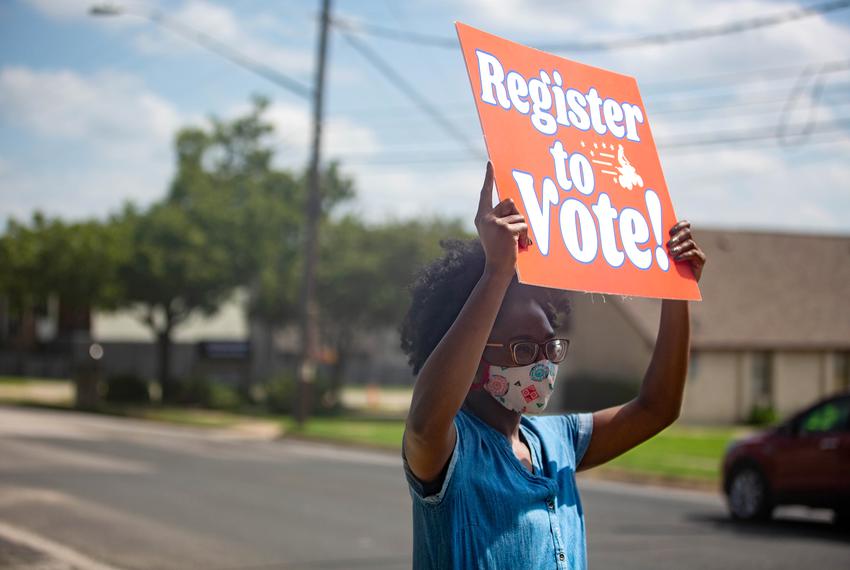 Volunteers from the Alpha Advocacy Group helped register voters before the upcoming deadline outside the Alpha Seventh day Adventist Church  on Sept 27, 2020.